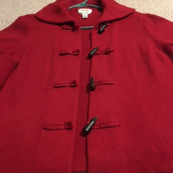 Vintage Talbots Sweater/Jacket with Toggle Buttons  Size M  Italian Yarn - Picture 2 of 10